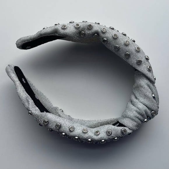 Lele Sadoughi Silver Crystal Studded Headband - Picture 6 of 7